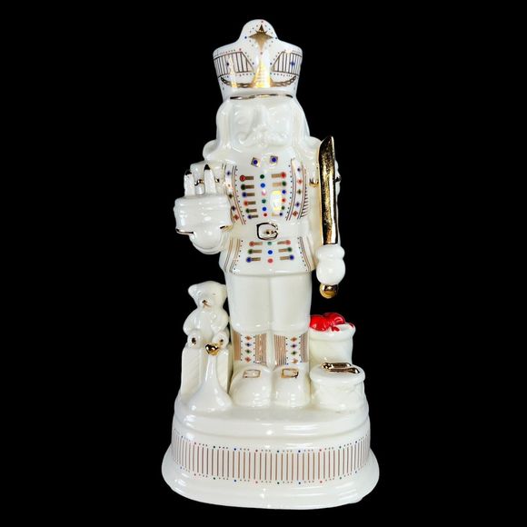 Formalities by Baum Bros Nutcracker Soldier With Sword Porcelain Gold 9" Tall - Picture 1 of 15
